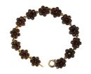 Vintage garnet roses bracelet Victorian style