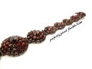 Vintage large garnet bracelet in Victorian style