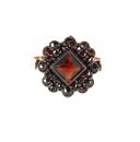 Original Bohemian square garnet ring