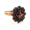 Original Bohemian square garnet ring