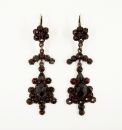 Vintage garnet earrings w/14ctgold wire Victorian style