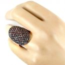 Stunning oval Bohemian garnet ring Art-Déco style