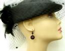Bohemian round pending garnet earrings