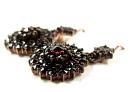 Bohemian round pending garnet earrings