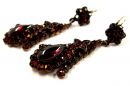 Impressive Vintage garnet drop earrings w/14ctgold wires