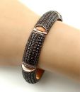 Extraordinary original Bohemian garnet armadillo bangle/bracelet