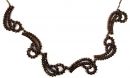 Vintage Bohemian garnet curved necklace