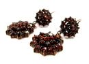 Vintage garnet earrings in Victorian style