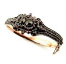 Impressive Bohemian garnet bangle in Victorian style // ГРАНАТ 026