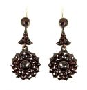 Bohemian garnet earrings w/14ct gold wires