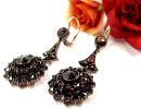 Bohemian garnet earrings w/14ct gold wires