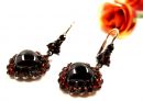Vintage garnet cabouchon heart earrings