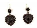 Vintage garnet earrings Victorian style