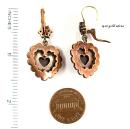 Vintage garnet earrings Victorian style