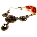 Vintage garnet necklace in Victorian style