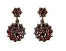 Cute round Bohemian garnet earrings