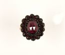 Vintage garnet ring Victorian style