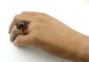 Vintage garnet ring Victorian style