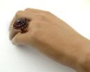 Vintage garnet ring Victorian style