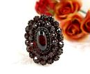 Vintage garnet ring Victorian style