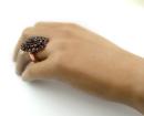 Vintage garnet ring Victorian style