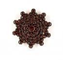 Vintage star garnet brooch Victorian style