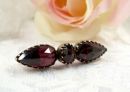 Cute Vintage garnet bar brooch in Victorian style
