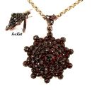 Vintage garnet star LOCKET
