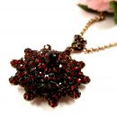 Vintage garnet star LOCKET