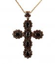Large garnet cross/pendant in Victorian style