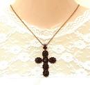 Large garnet cross/pendant in Victorian style