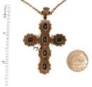 Large garnet cross/pendant in Victorian style
