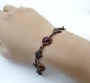 Vintage garnet bracelet in Victorian style