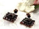 Bohemian garnet earrings in Art-Déco style