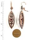 Remarkable Bohemian garnet earrings in marquise shape