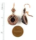 Round original Bohemian garnet earrings