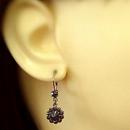 Cute Bohemian garnet earrings