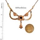 Original Bohemian garnet festoon necklace in Victorian style