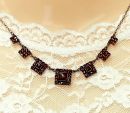 Bohemian garnet necklace in Art-Déco style