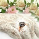 Original Bohemian garnet square ring