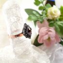 Original Bohemian garnet square ring