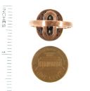 Oval original Bohemian garnet ring