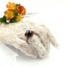 Round Vintage cabouchon garnet ring