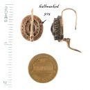 Oval original Bohemian garnet earrings