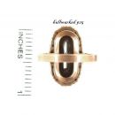 Large oval Bohemian garnet cabouchon ring