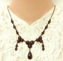 Vintage garnet necklace Victorian style