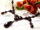 Vintage garnet necklace Victorian style