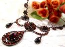 Vintage garnet necklace Victorian style