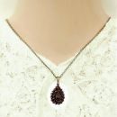 Bohemian garnet drop pendant