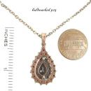 Bohemian garnet drop pendant